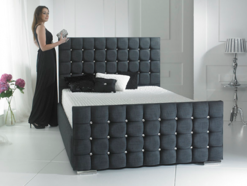 Prague Upholstered 4ft Small Double Size Bed Frame
